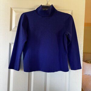 Royal Blue Cotton Turtleneck